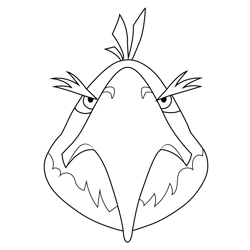 Space eagle SPEED Angry Birds Free Coloring Page for Kids
