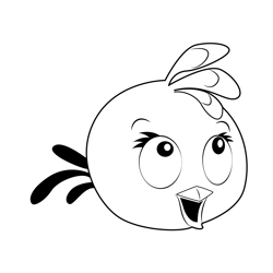 Stella From Angry Birds Free Coloring Page for Kids
