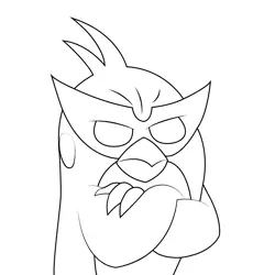 Super Red Angry Birds Free Coloring Page for Kids