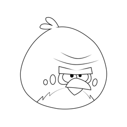 Terence Angry Birds Free Coloring Page for Kids