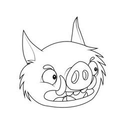 Werepig Angry Birds Free Coloring Page for Kids