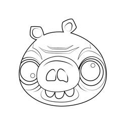 Zombie Pigs Angry Birds Free Coloring Page for Kids