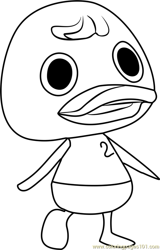 Bill Animal Crossing Coloring Page for Kids - Free Animal Crossing