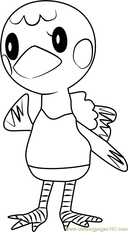 Blanche Animal Crossing Coloring Page for Kids - Free Animal Crossing ...