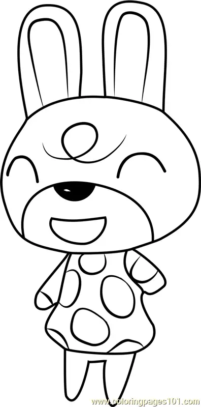 Claude Animal Crossing Coloring Page for Kids - Free Animal Crossing ...