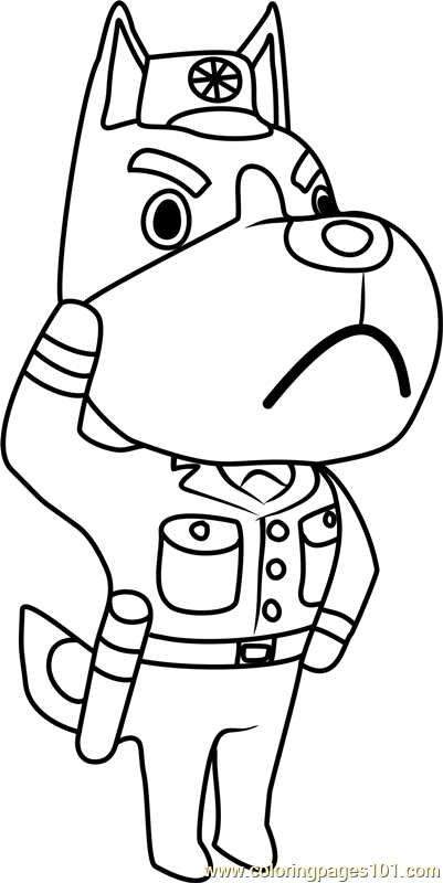 Copper Animal Crossing Coloring Page for Kids - Free Animal Crossing