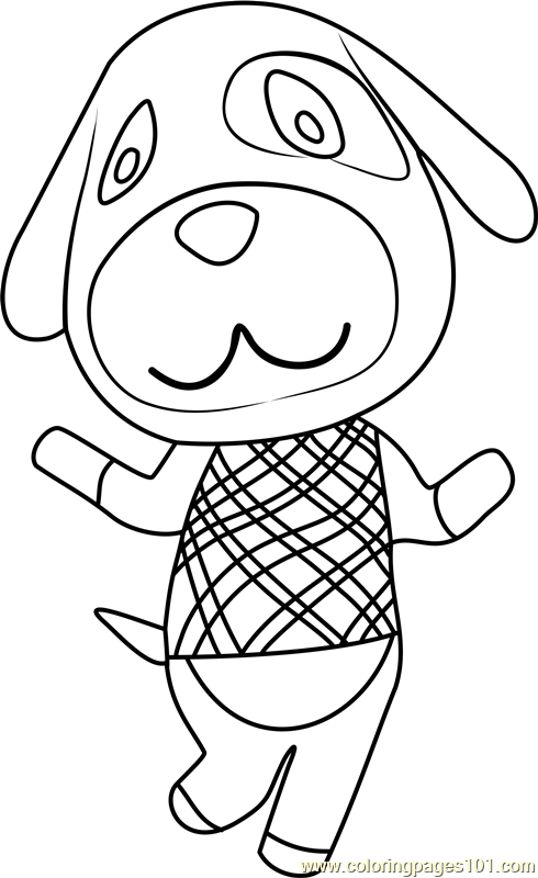 Download Goldie Animal Crossing Coloring Page For Kids Free Animal Crossing Printable Coloring Pages Online For Kids Coloringpages101 Com Coloring Pages For Kids