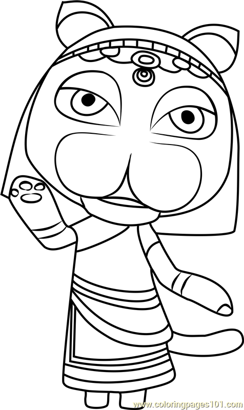 Katrina Animal Crossing Coloring Page for Kids - Free Animal Crossing  Printable Coloring Pages Online for Kids  | Coloring  Pages for Kids