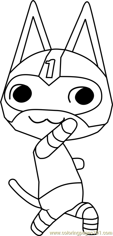 Kid Cat Animal Crossing Coloring Page for Kids - Free Animal Crossing  Printable Coloring Pages Online for Kids  | Coloring  Pages for Kids
