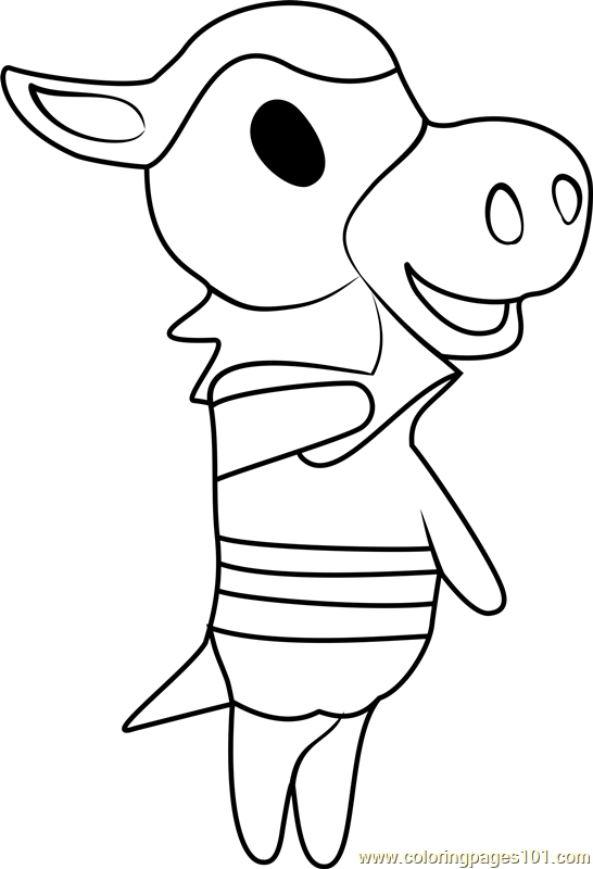 Papi Animal Crossing Coloring Page for Kids - Free Animal Crossing ...