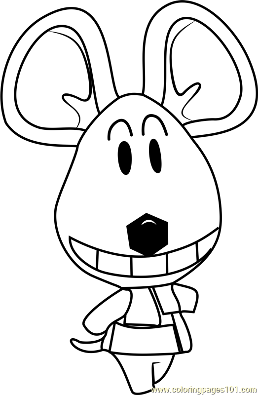 Samson Animal Crossing Coloring Page for Kids - Free Animal Crossing  Printable Coloring Pages Online for Kids  | Coloring  Pages for Kids