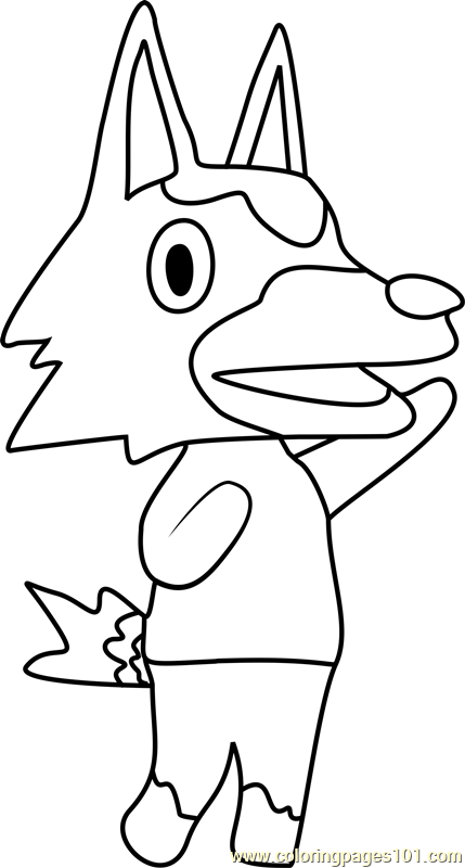 Skye Animal Crossing Coloring Page for Kids - Free Animal Crossing