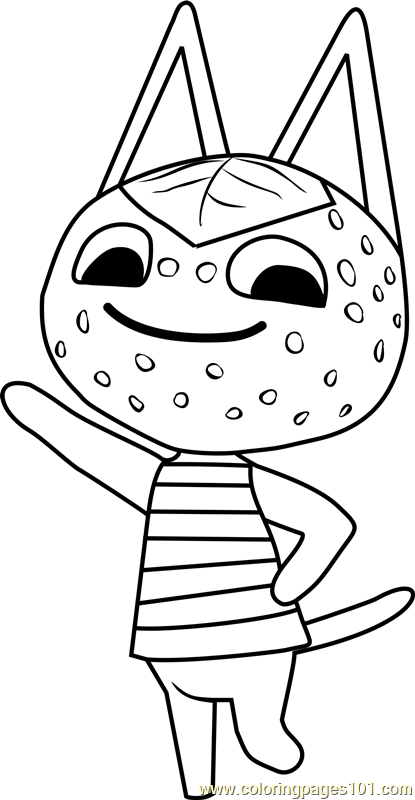 Tangy Animal Crossing Coloring Page - Free Animal Crossing Coloring ...