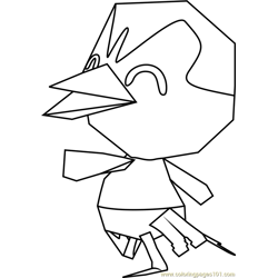 Ace Animal Crossing Free Coloring Page for Kids