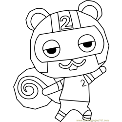 Agent S Animal Crossing Free Coloring Page for Kids