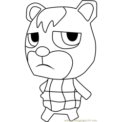 Aisle Animal Crossing Free Coloring Page for Kids