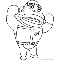 Al Animal Crossing Free Coloring Page for Kids