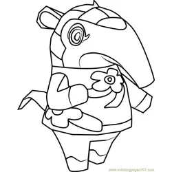 Anabelle Animal Crossing Free Coloring Page for Kids