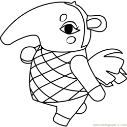 Annalisa Animal Crossing Free Coloring Page for Kids