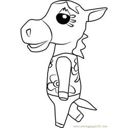Annalise Animal Crossing Free Coloring Page for Kids