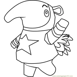 Antonio Animal Crossing Free Coloring Page for Kids