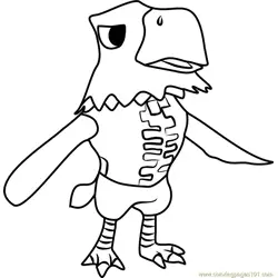 Apollo Animal Crossing Free Coloring Page for Kids