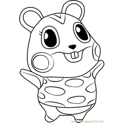 Apple Animal Crossing Free Coloring Page for Kids