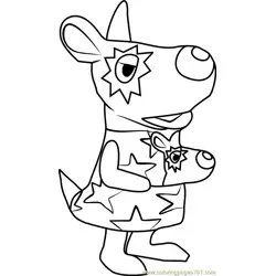Astrid Animal Crossing Free Coloring Page for Kids