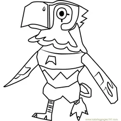 Avery Animal Crossing Free Coloring Page for Kids