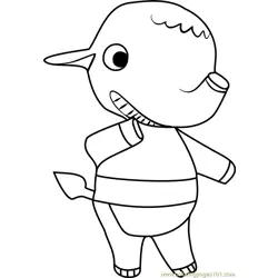 Axel Animal Crossing Free Coloring Page for Kids