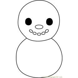 Baby Snowman Animal Crossing Free Coloring Page for Kids