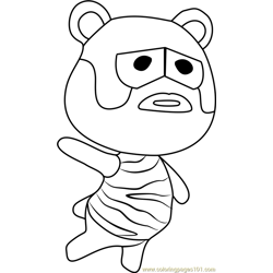 Barold Animal Crossing Free Coloring Page for Kids