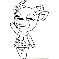 Beau Animal Crossing Free Coloring Page for Kids