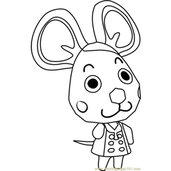 Bettina Animal Crossing Free Coloring Page for Kids