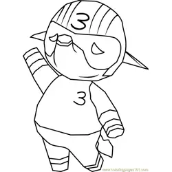 Big Top Animal Crossing Free Coloring Page for Kids