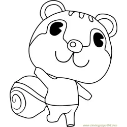 Blaire Animal Crossing Free Coloring Page for Kids