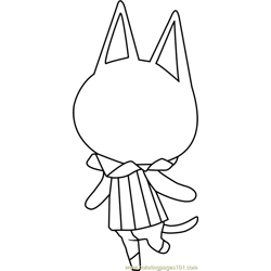 Blanca Animal Crossing Free Coloring Page for Kids