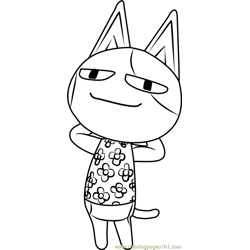 Bob Animal Crossing Free Coloring Page for Kids