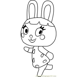Bonbon Animal Crossing Free Coloring Page for Kids