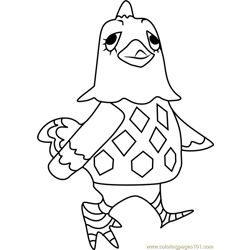 Broffina Animal Crossing Free Coloring Page for Kids
