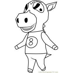 Buck Animal Crossing Free Coloring Page for Kids