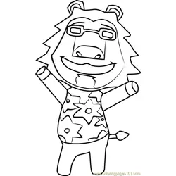 Bud Animal Crossing Free Coloring Page for Kids