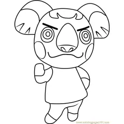 Canberra Animal Crossing Free Coloring Page for Kids