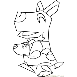 Carrie Animal Crossing Free Coloring Page for Kids