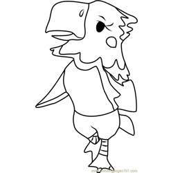 Celia Animal Crossing Free Coloring Page for Kids