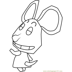 Chico Animal Crossing Free Coloring Page for Kids