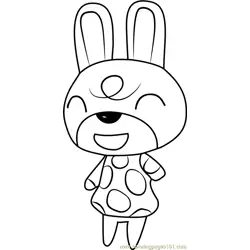 Claude Animal Crossing Free Coloring Page for Kids