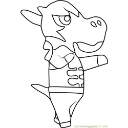 Colton Animal Crossing Free Coloring Page for Kids