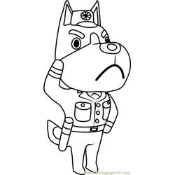 Copper Animal Crossing Free Coloring Page for Kids