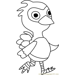 Cranston Animal Crossing Free Coloring Page for Kids